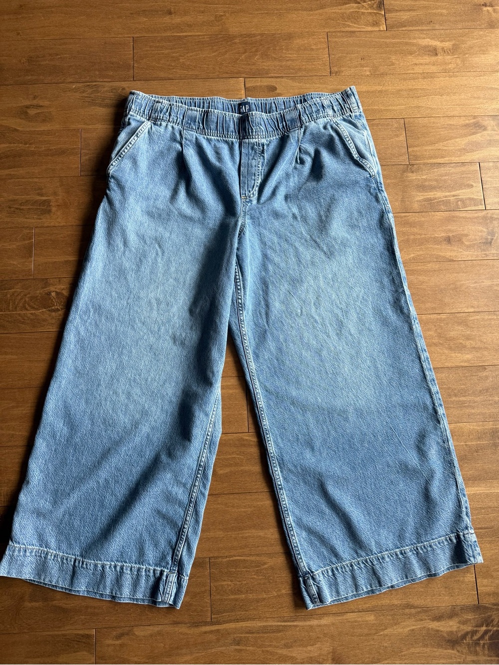 GAP Light Blue Wide-Leg Denim Pants